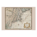 Pennsylvania, New Jersey & New York 1740s Map Poster ‚Äî Colonial Land Map Print | Vintage Map Wall Art