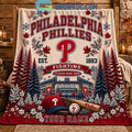 Philadelphia Phillies Fightins EST 1883 Christmas Blanket Quilt