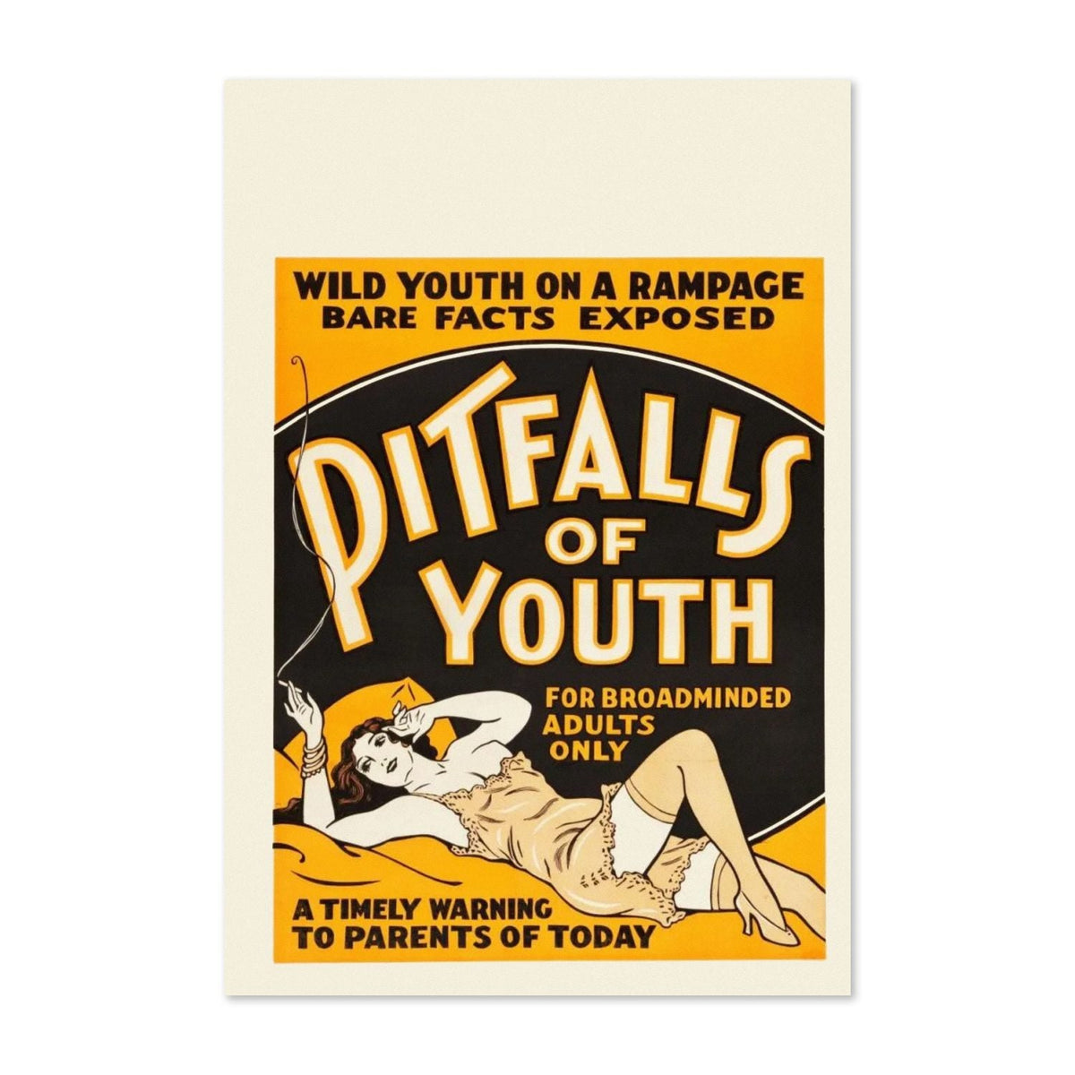 Pitfalls of Youth ‚Äî Vintage 1936 Movie Poster | Exploitation Wall Art