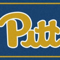 Pitt Logo Area Rug Perfect for College Fans and Decor Blue and Yellow