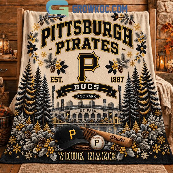 Pittsburgh Pirates Bucs EST 1887 Christmas Gift Blanket Quilt