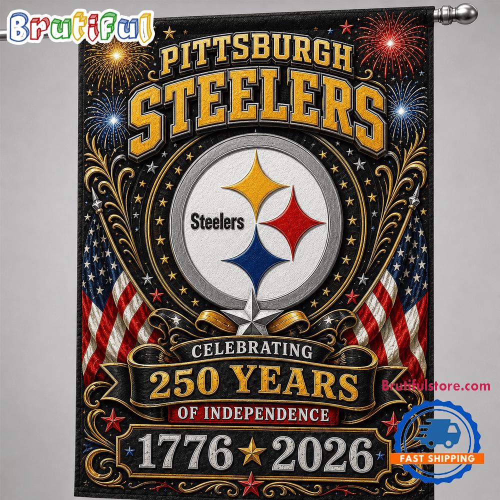 Pittsburgh Steelers NFL 250 Years of Freedom 1776-2026 Flag
