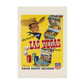 Play Round the Clock in Las Vegas ‚Äî Union Pacific ‚Äî Vintage 1952 Travel Poster | Las Vegas Wall Art