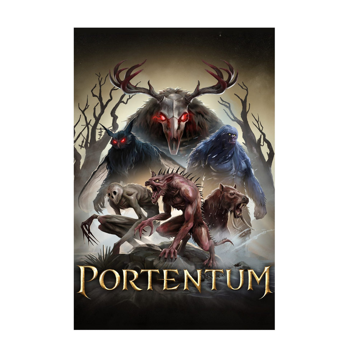 Portentum Poster ‚Äî Box Art Print | Horror Gaming Wall Art