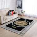 Boilermakers Floor Mat Durable Team Logo Rug for Home Beige and Black