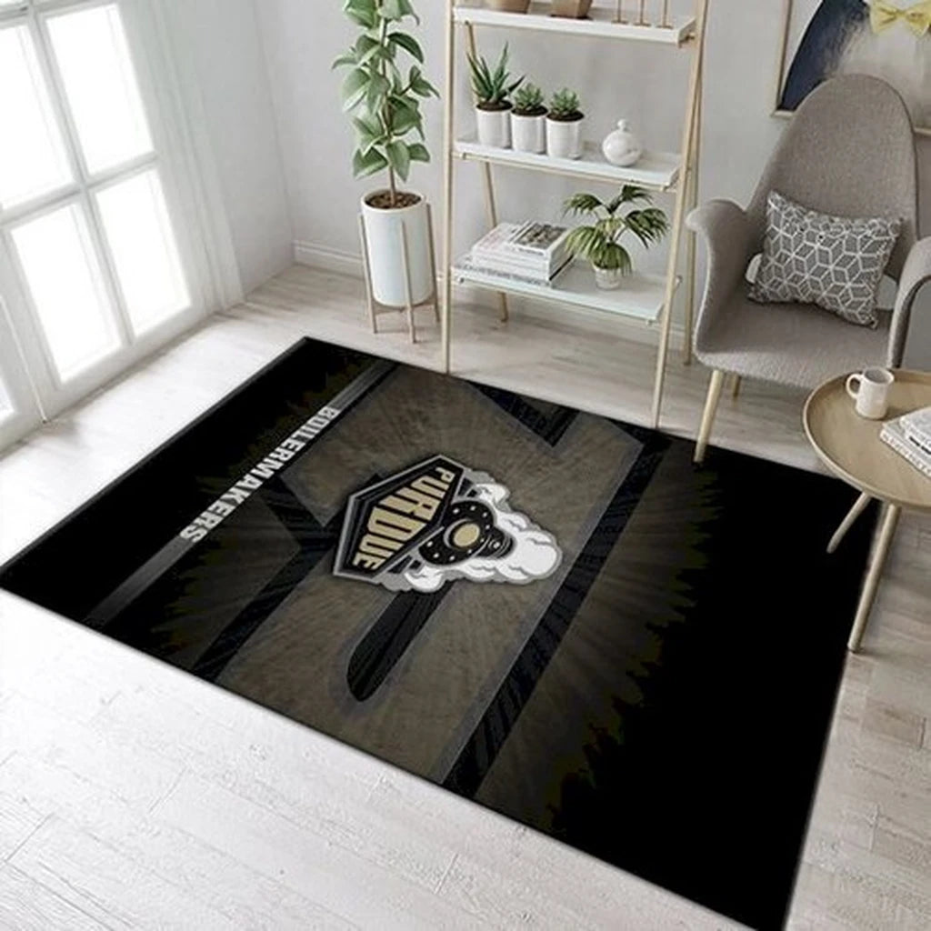 Buffalo Killers Vintage Area Rug for Living Room Black and Gray