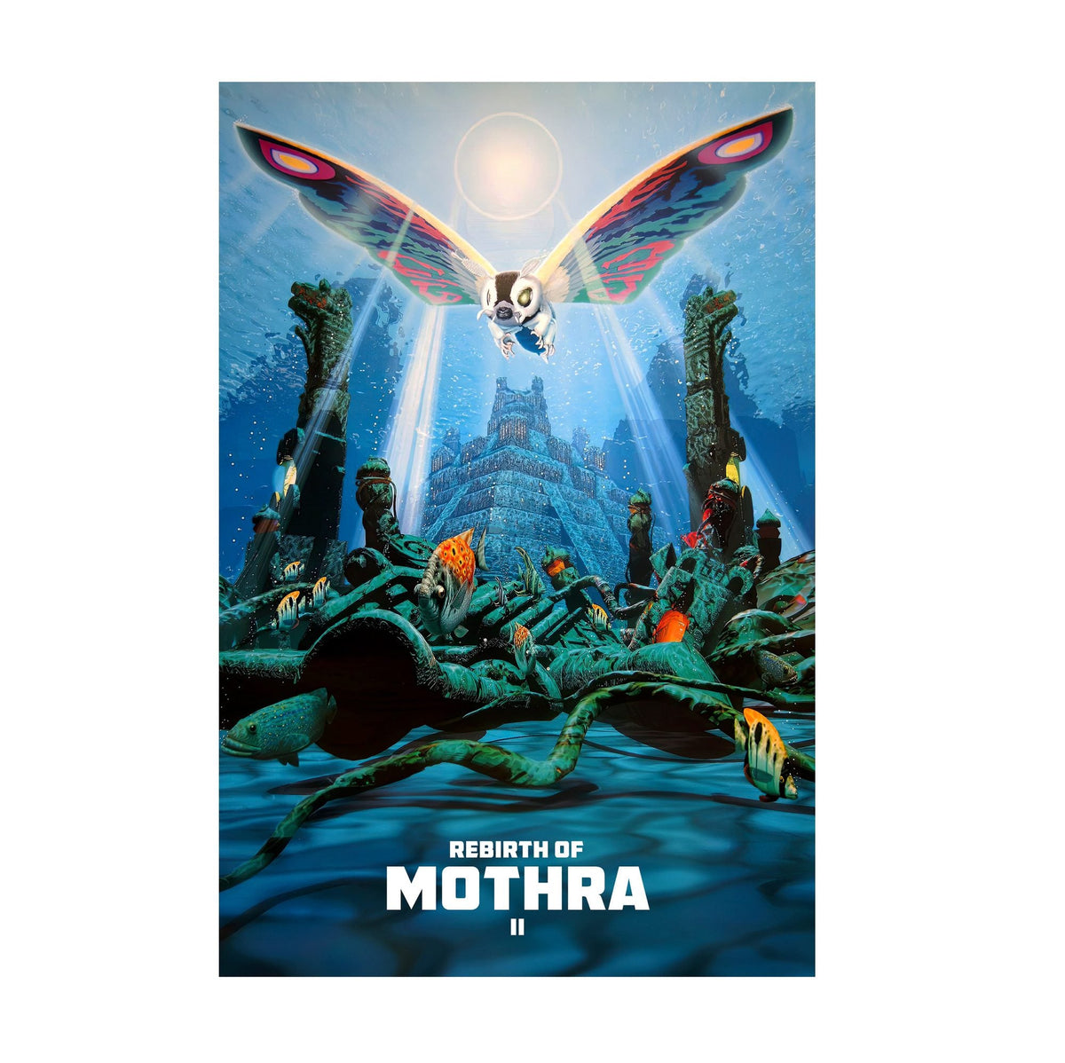 Rebirth of Mothra II (1997) Movie Poster ‚Äî Key Art Print | Kaiju Wall Art