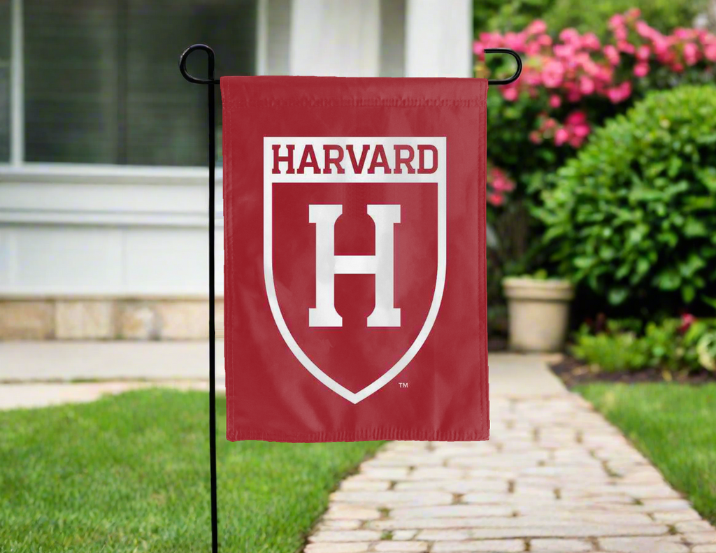 Harvard University Garden Flag with Harvard H Logo