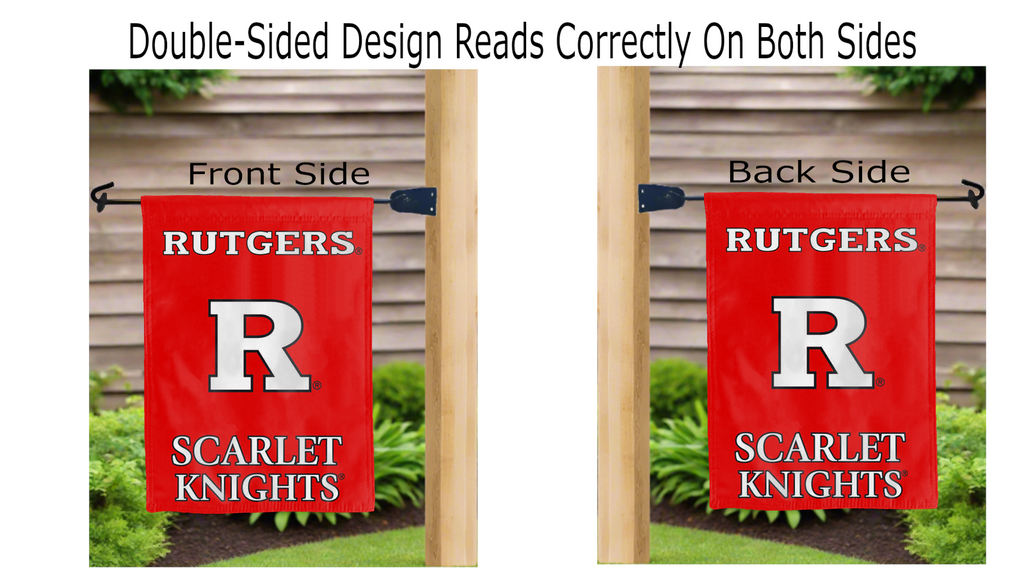 Rutgers University - Scarlet Knights Double Sided Garden Flag