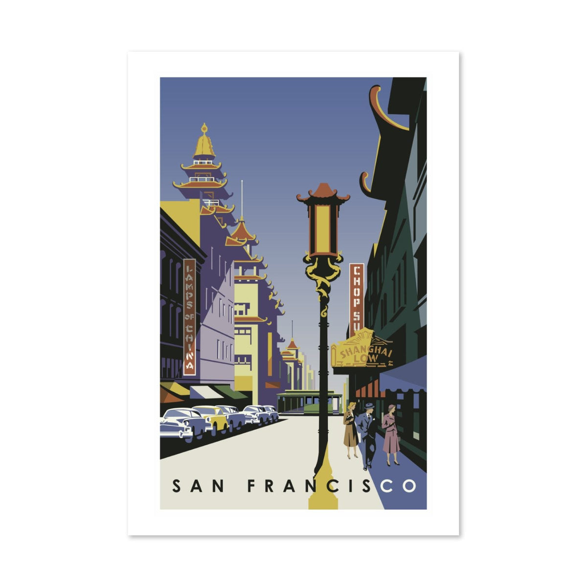 San Francisco ‚Äî Chinatown ‚Äî Vintage 1964 Travel Poster | California Wall Art