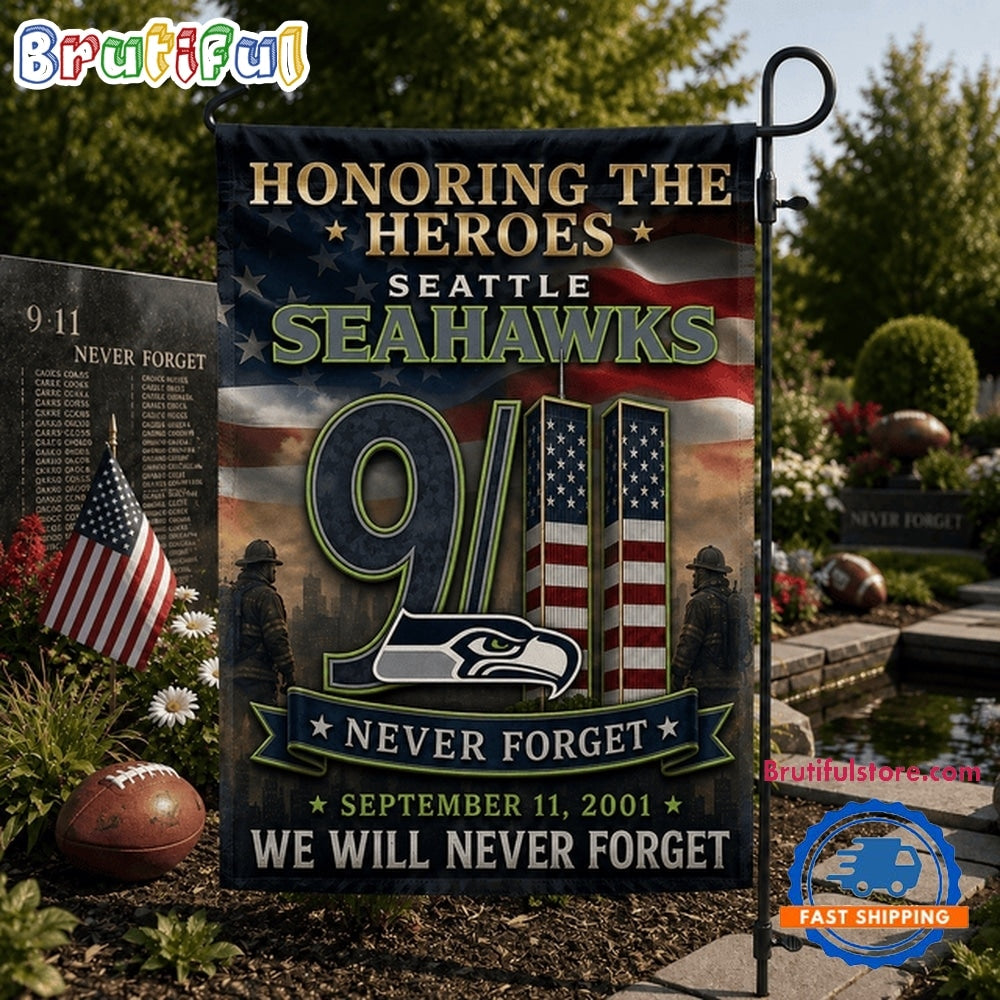 Seattle Seahawks NFL We Will Never Forget 9 11 Flag