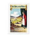 See Ireland First ‚Äî Vintage 1920s Travel Poster | Ireland Wall Art
