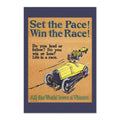 Set the Pace! Win the Race! Poster ‚Äî 1920s Vintage Motivational Print | Retro Wall Art
