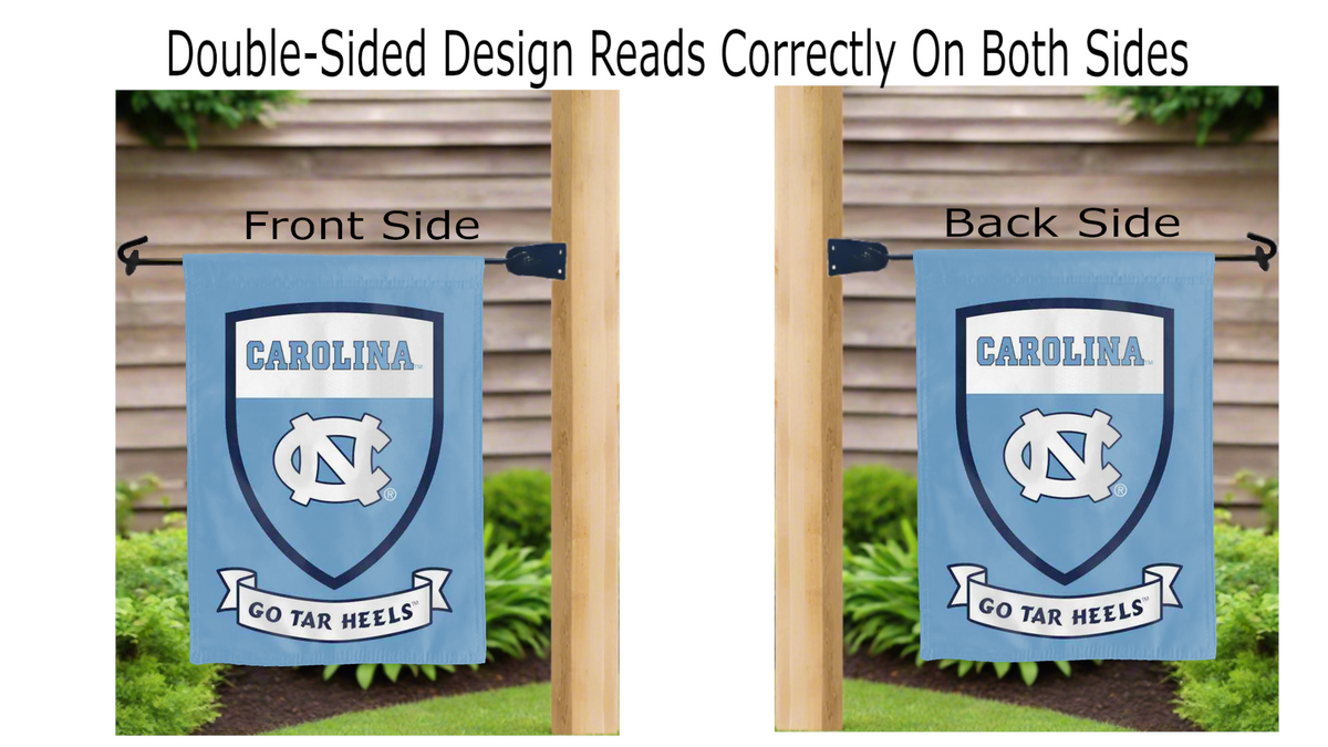 University of North Carolina Go Tar Heels Double Sided Garden Flag