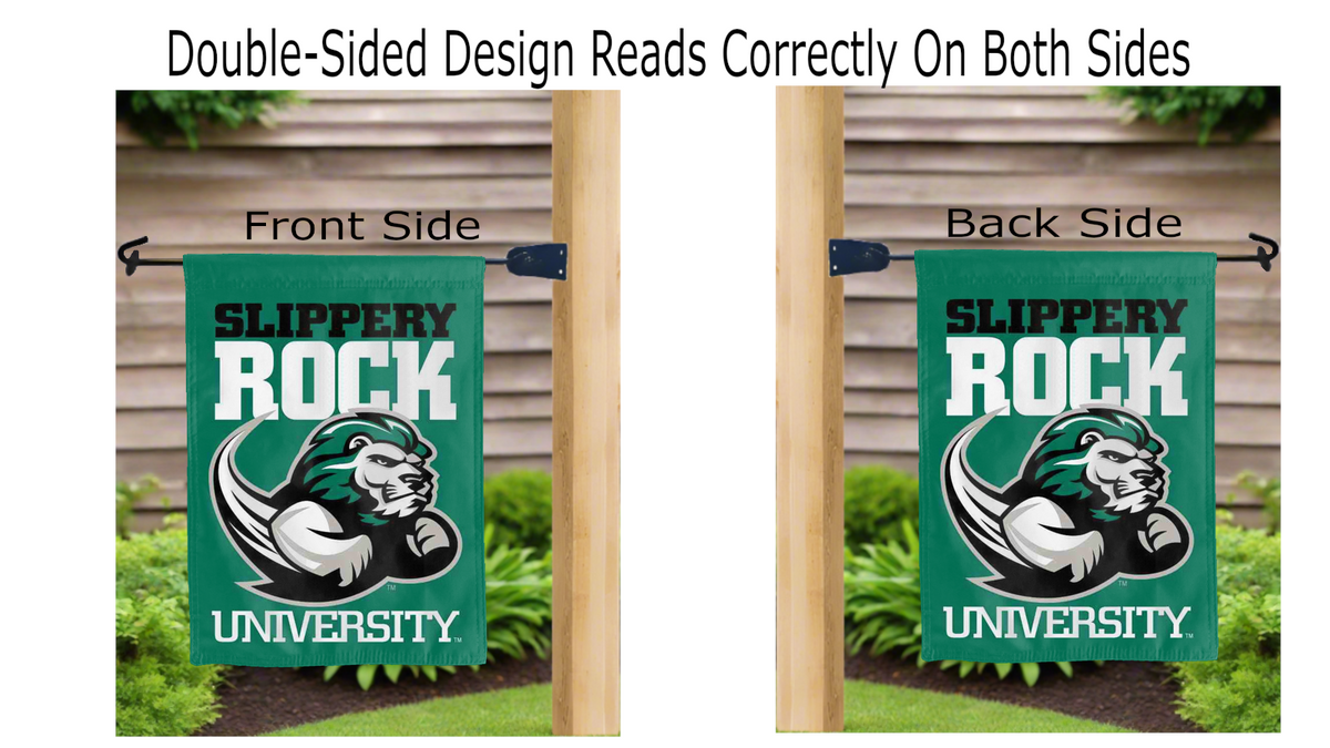 Slippery Rock University Double Sided Garden Flag
