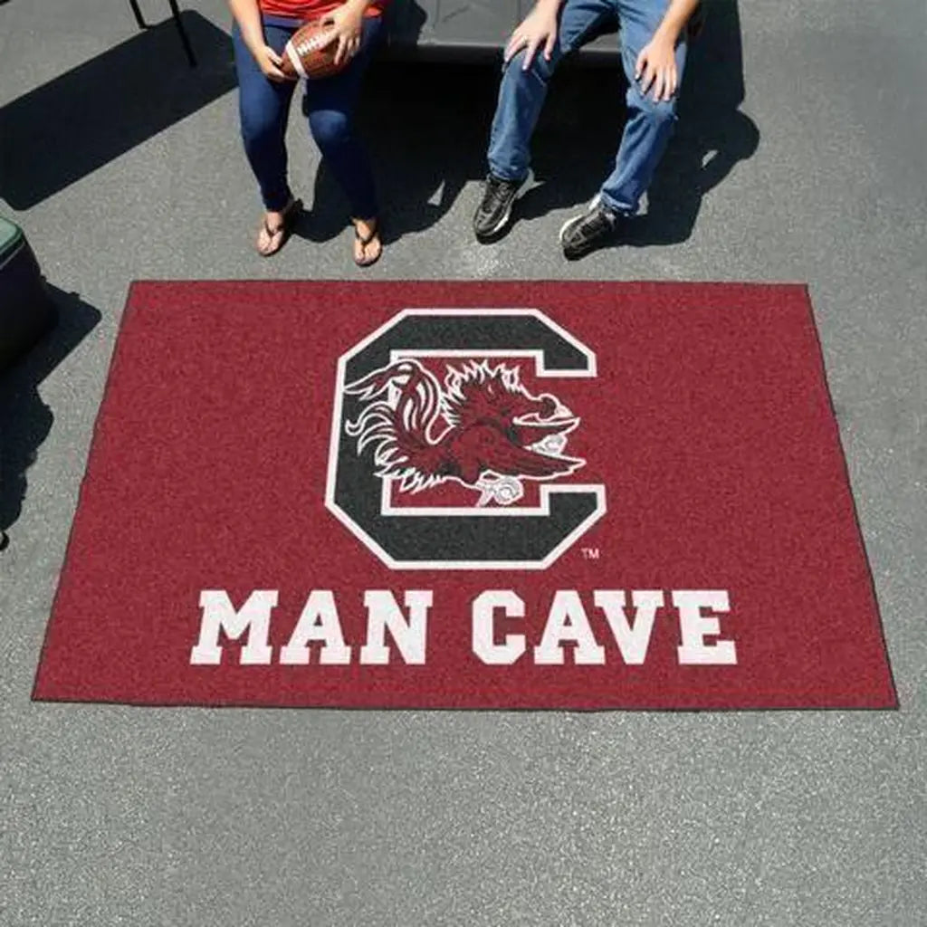 South Carolina Gamecocks Rug - for Fans Man Cave Red and White