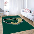 Bull Rug Modern Living Room Decor Contemporary Style Beige and Green