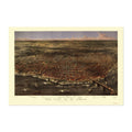 St. Louis 1874 Panoramic Map Poster ‚Äî Missouri Bird‚Äôs-Eye View Print | Vintage Map Wall Art