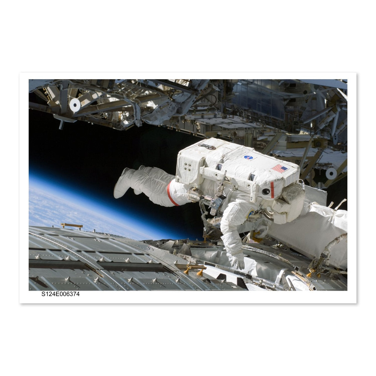 STS-124 Discovery Spacewalk Poster ‚Äî NASA Astronaut Photo Print | Space Wall Art