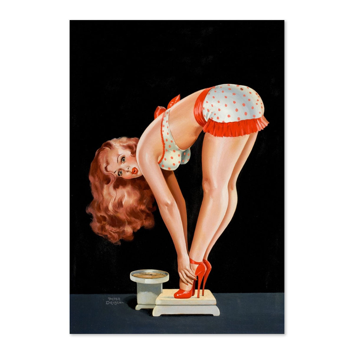 Surprise! ‚Äî Peter Driben 1950s Pin-Up Poster | Bathroom Wall Art