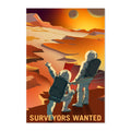 Surveyors Wanted on Mars Poster ‚Äî Retro NASA Recruitment Print | Space Wall Art