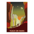 Teach on Mars Poster ‚Äî Retro NASA Recruitment Print for Teachers | Space Wall Art