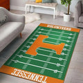Tennessee Volunteers Rug - Football Field Area Carpet Green and Orange