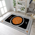 Longhorns Team Living Room Mat for Fans Black and Orange