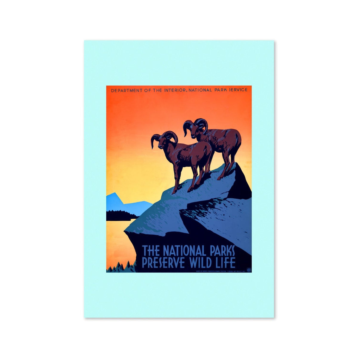 The National Parks Preserve Wild Life ‚Äî Vintage 1939 Travel Poster | National Park Wall Art