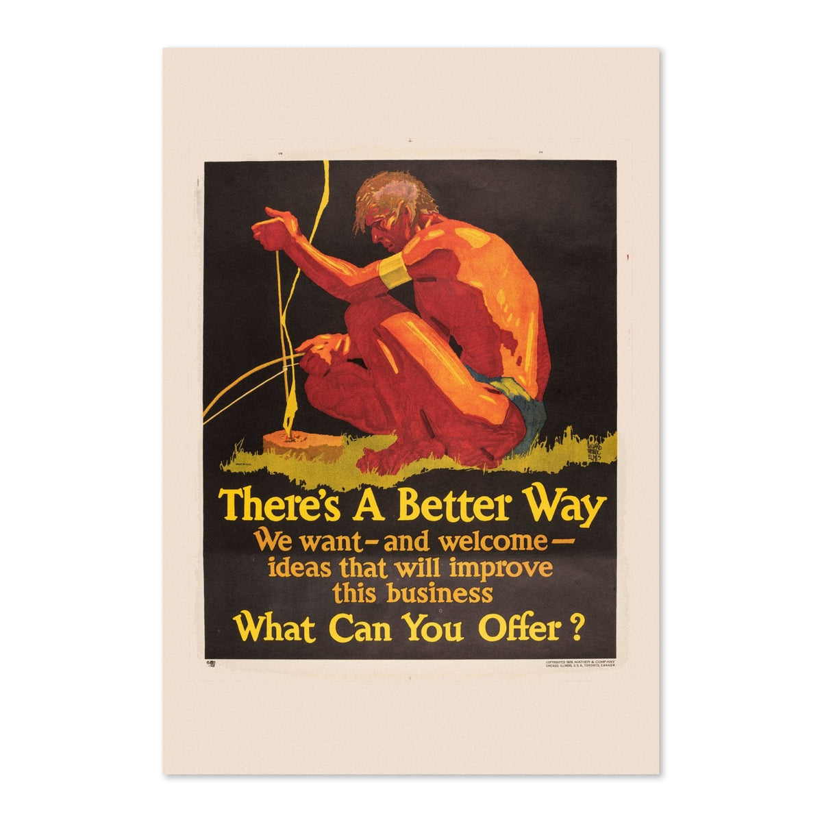 There‚Äôs a Better Way ‚Äî What Can You Offer? Poster ‚Äî 1920s Work Incentive Motivational Print | Vintage Office Wall Art