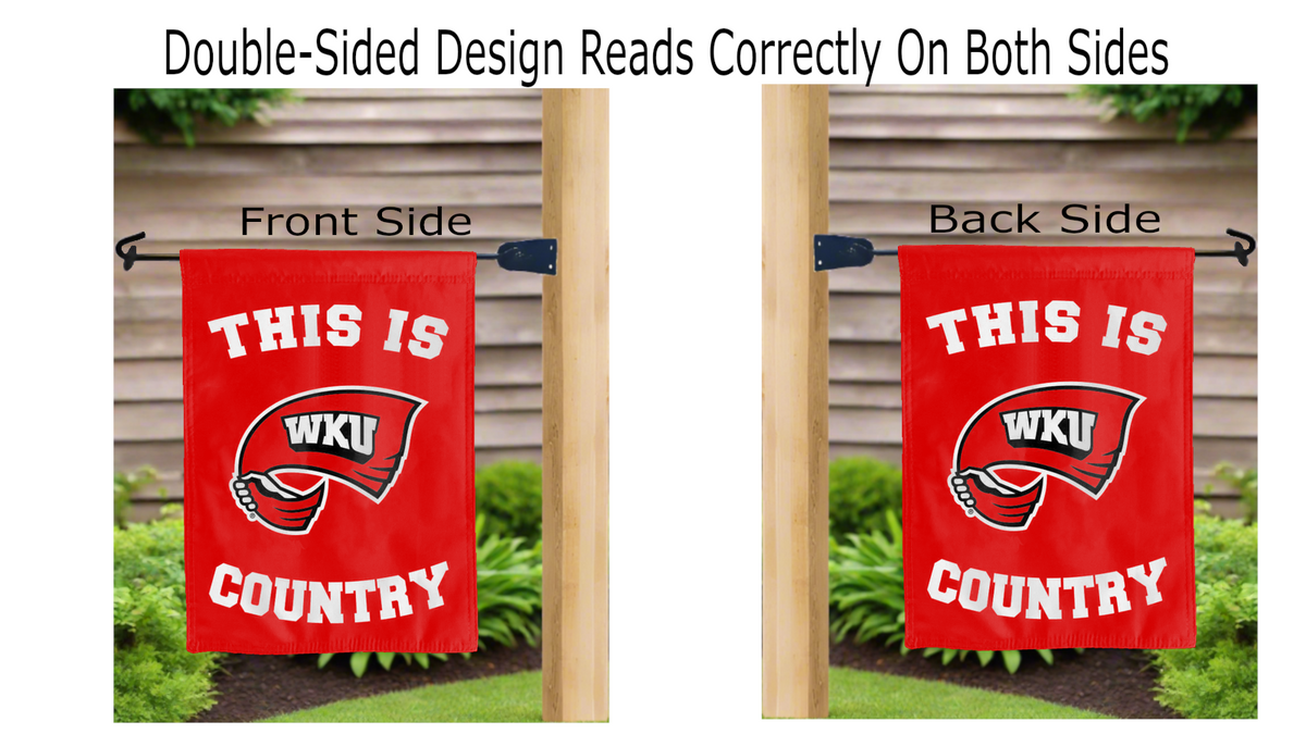 WKU Hilltoppers Country Double Sided Garden Flag