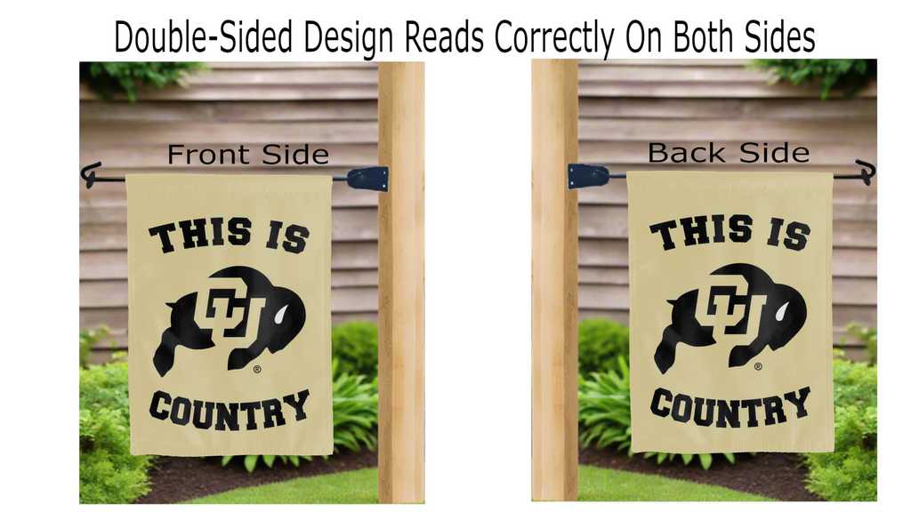 University of Colorado This Is Boulder Buffaloes Country Double Sided Garden Flag
