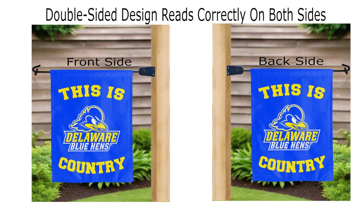 This Is Delaware Blue Hens Country Double Sided Garden Flag