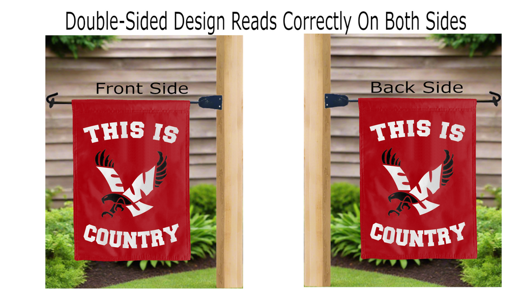 This Is Eastern Washington Eagles Country Double Sided Garden Flag