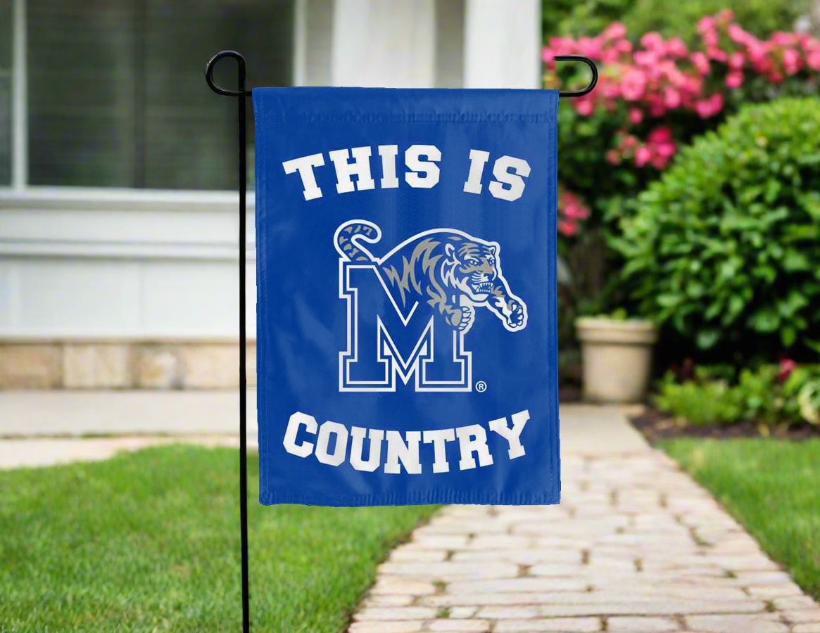 Memphis Tigers Country Double Sided Garden Flag