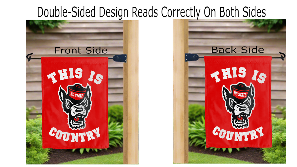 NC State Wolfpack Country Double Sided Garden Flag