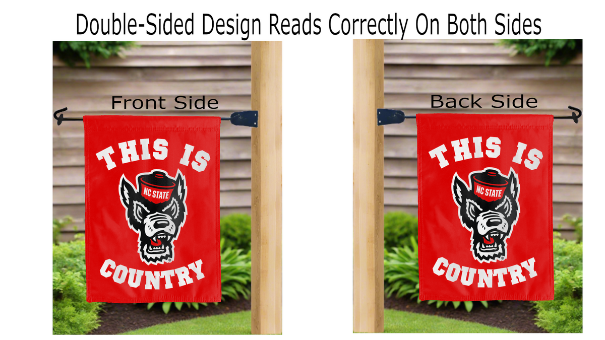 NC State Wolfpack Country Double Sided Garden Flag
