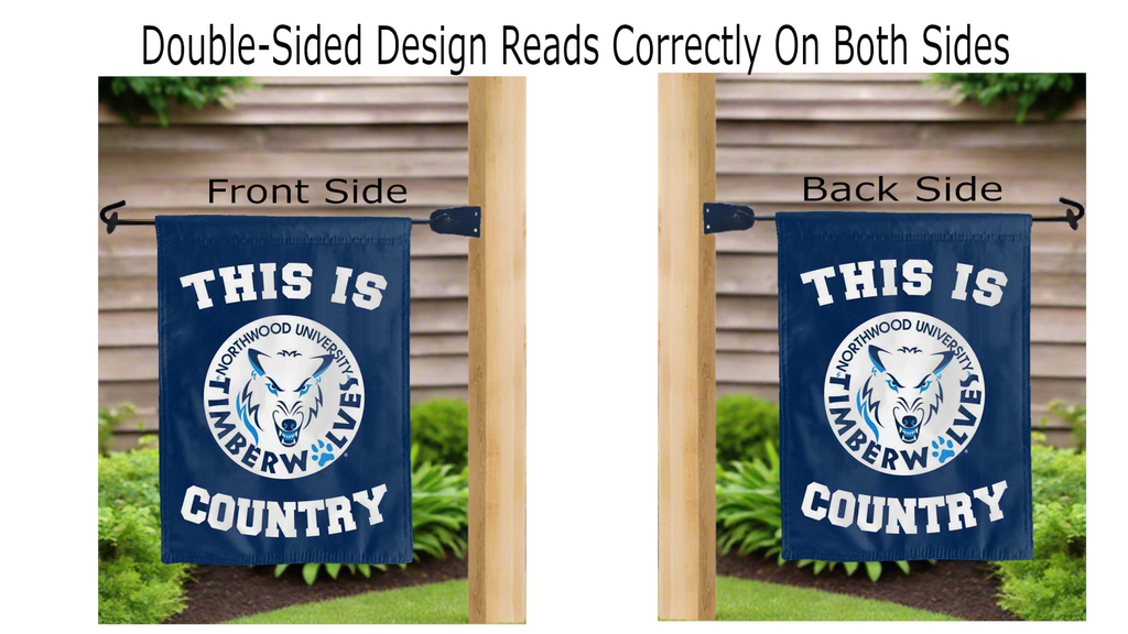 Northwood Timberwolves Country Double Sided Garden Flag