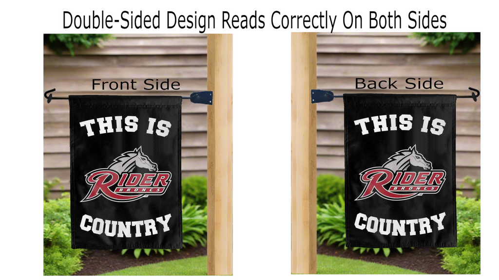 Rider University - This Is Rider Broncs Country Garden Flag