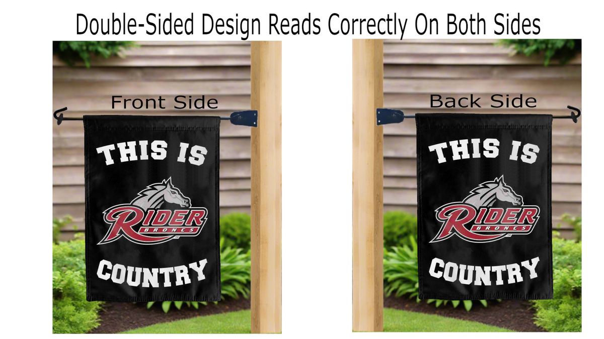 Rider University - This Is Rider Broncs Country Garden Flag