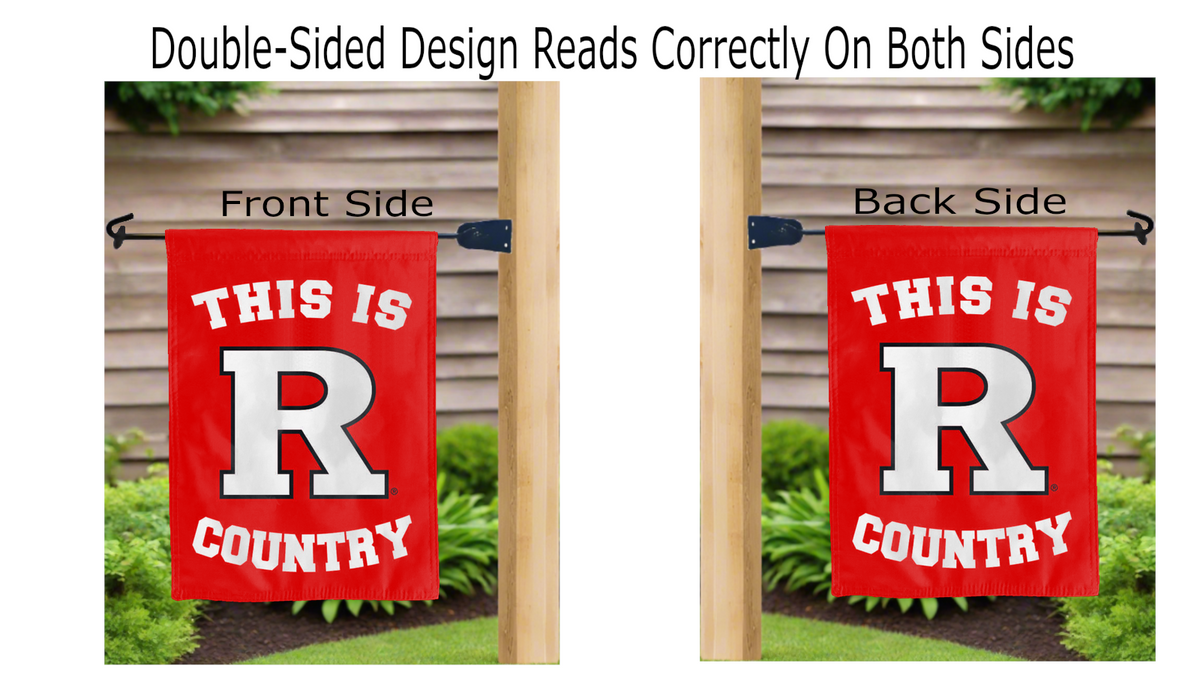 This Is Rutgers Scarlet Knights Country Double Sided Garden Flag