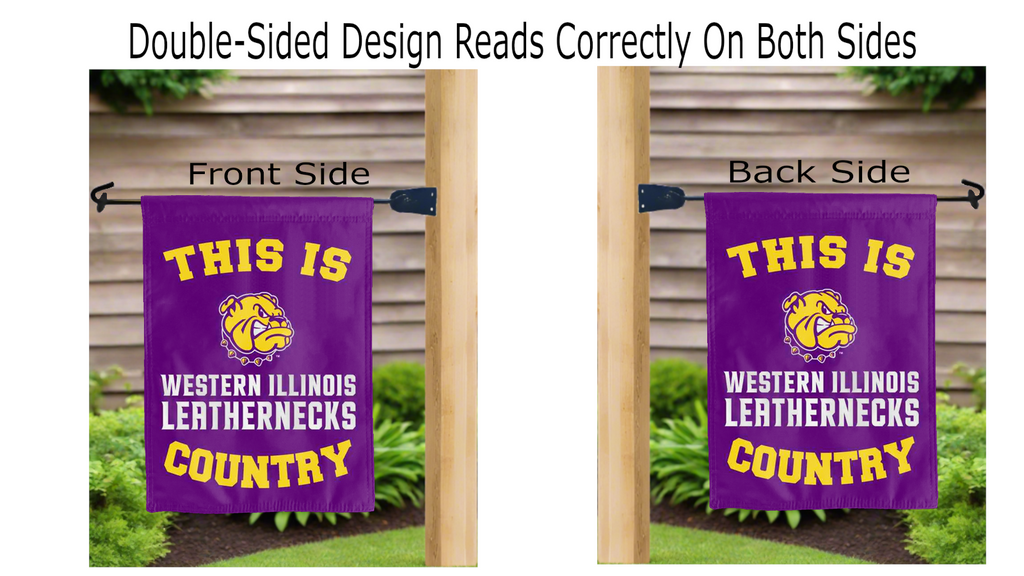 This Is Western Illinois Leathernecks Country Double Sided Garden Flag