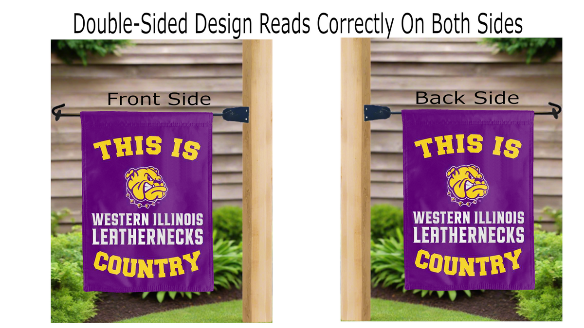 This Is Western Illinois Leathernecks Country Double Sided Garden Flag