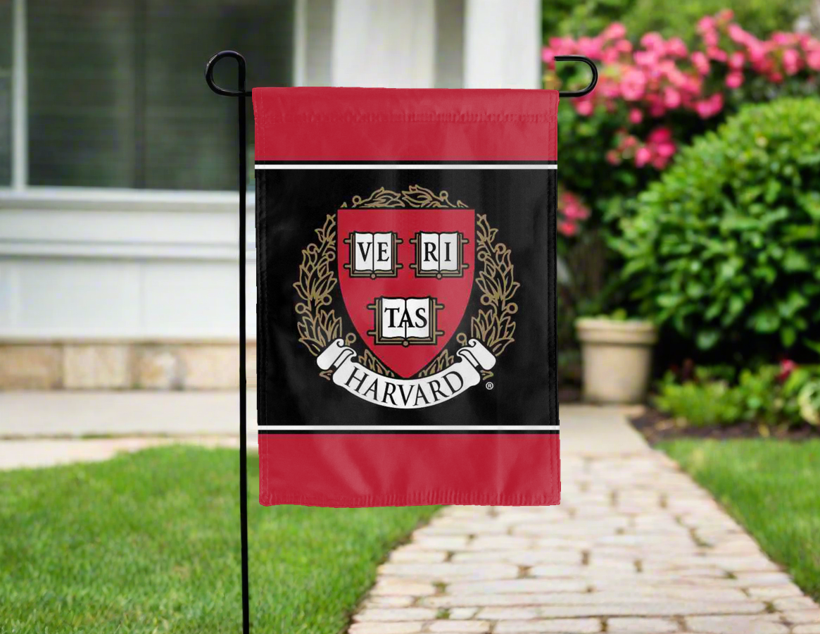 Harvard University Red and Black Garden Flag