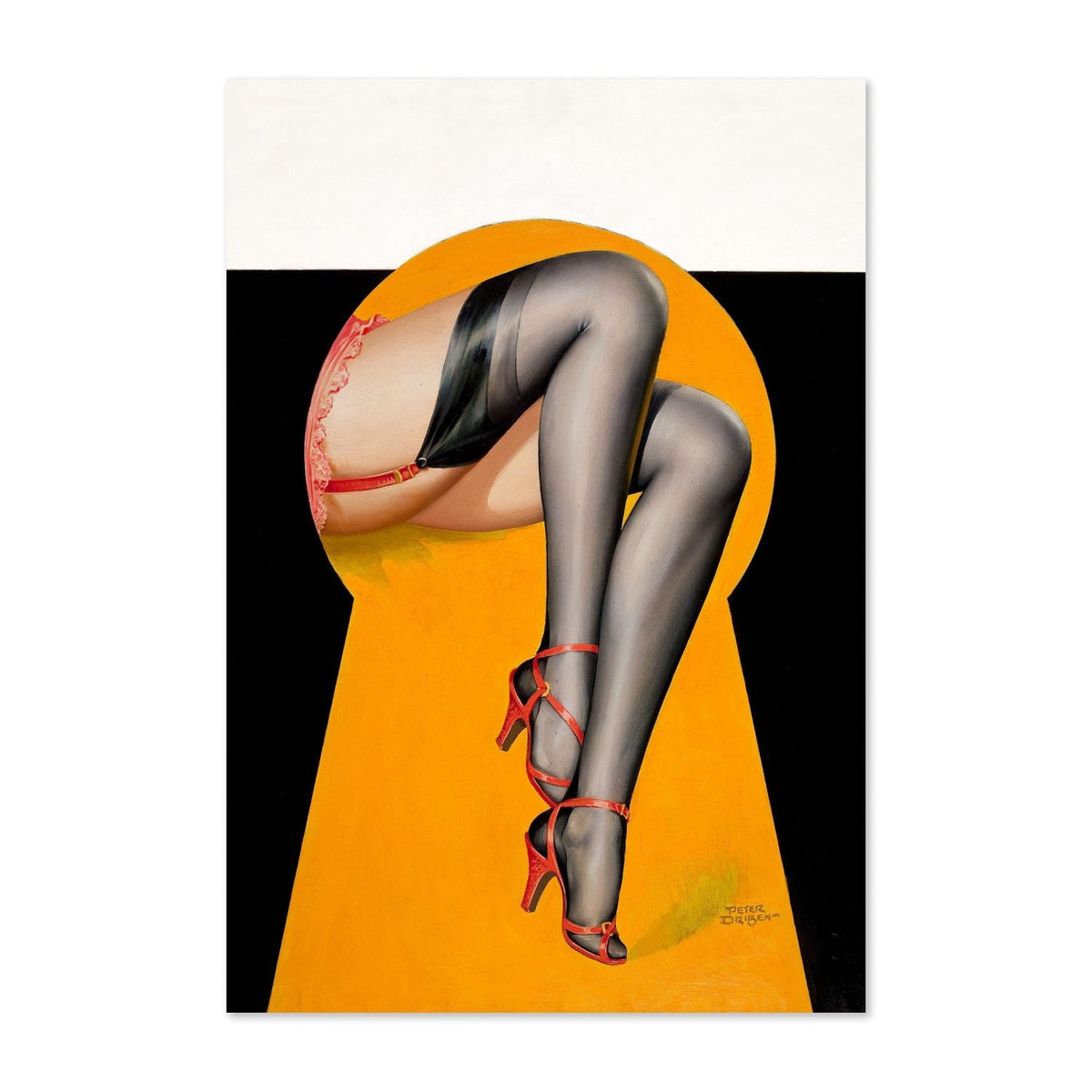 Through the Keyhole ‚Äî Peter Driben 1950s Pin-Up Poster | Keyhole Wall Art