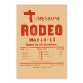 Tombstone Rodeo ‚Äî Open to All Cowboys ‚Äî Vintage 1927 Advertising Poster | Rodeo Wall Art