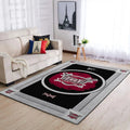 Trojans Fan Area Carpet Durable Floor Mat for Fans Black and Gray
