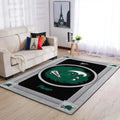 Tulane Wave Rug Perfect for Living Room Decor Black and Green