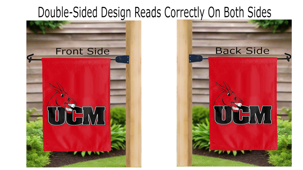 UCM Mules & Jennies Double Sided Garden Flag