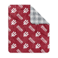 Indiana Blanket Two-Sided Red/Plaid Sherpa Throw